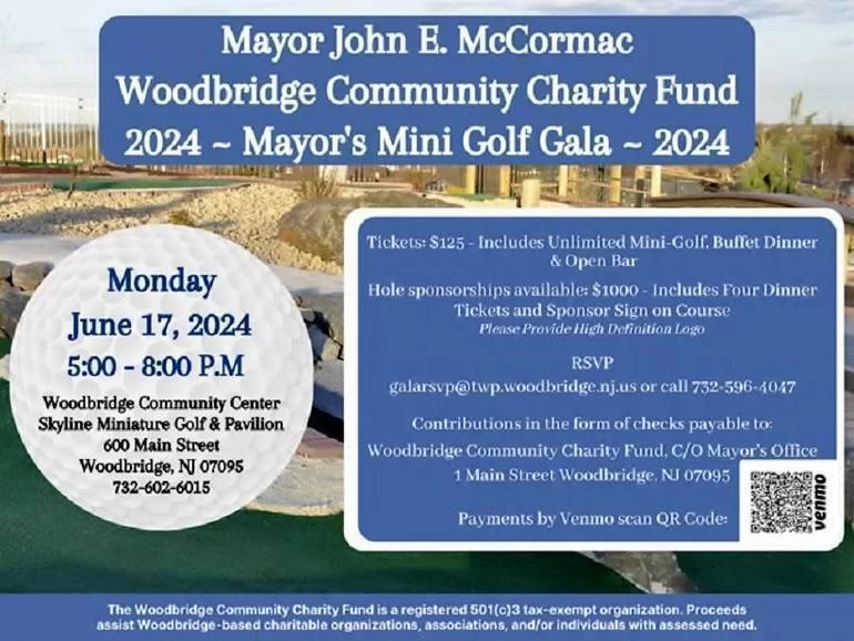 Mayor John McCormac's 2024 Miniature Golf Tournament and Gala starts Monday, June 17th. Flyer.